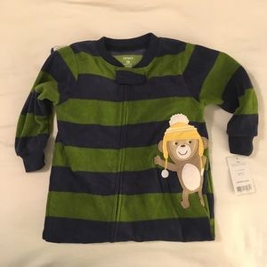 NWT Carter’s 18M boys’ fleece sleeper w/ monkey